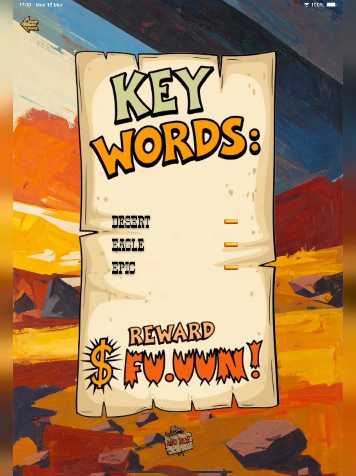 Punchline iPad screenshot showing app settings